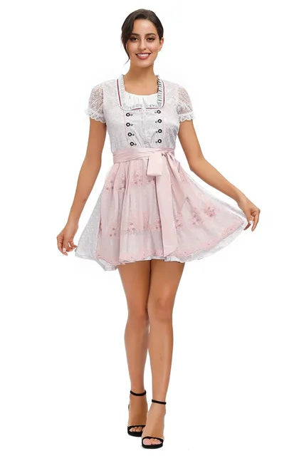TrachtenHerz – Katoenen Dames Dirndl, Figuurbetonend & Traditioneel