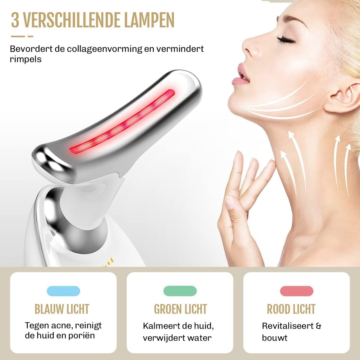 Dermaluxe – 7-in-1 Faceliftapparaat met EMS & Lichttherapie