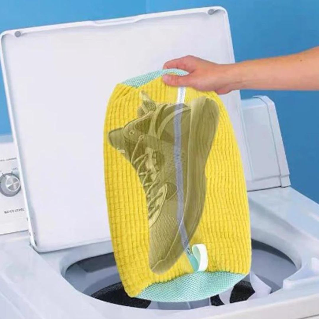 CleanStep – Schoenwaszak met borstel & ritssluiting voor wasmachine