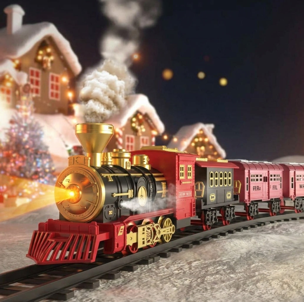 Treinset met Stoom en LED Verlichting – Complete Speelset met 12 Rails Vestragear