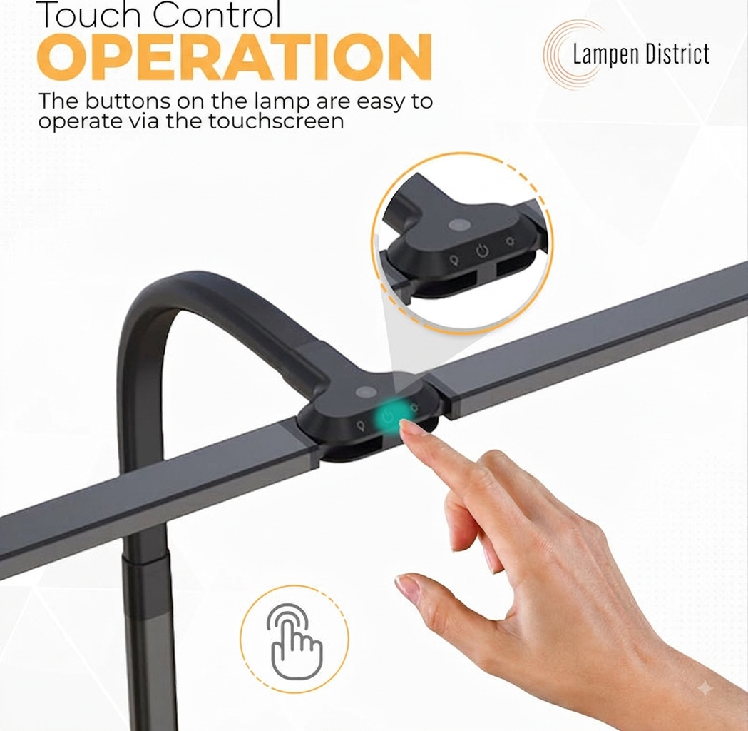 LED Bureaulamp – 5 Lichtkleuren, Touch & Afstandsbediening Vestragear