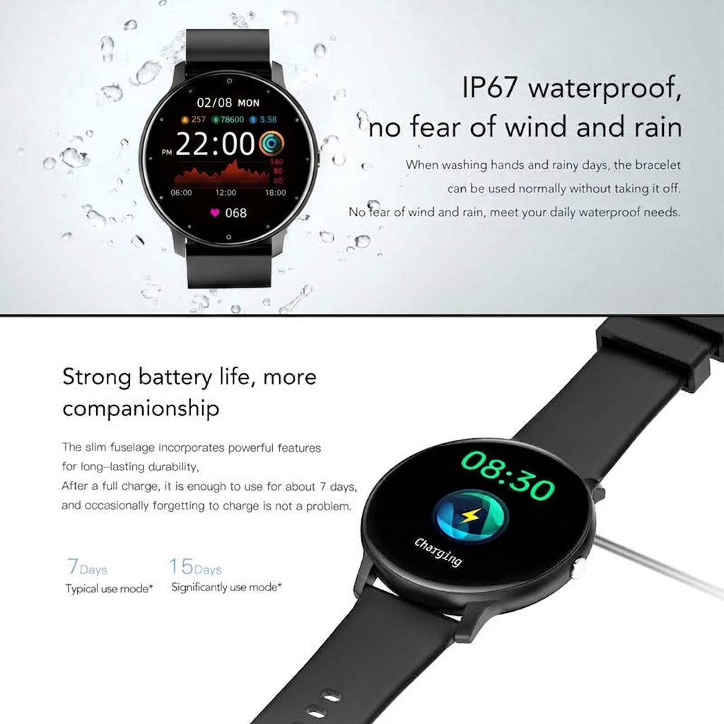 Smartwatch Bluetooth – Bellen, 1.39 inch touchscreen en meldingen VestraGear