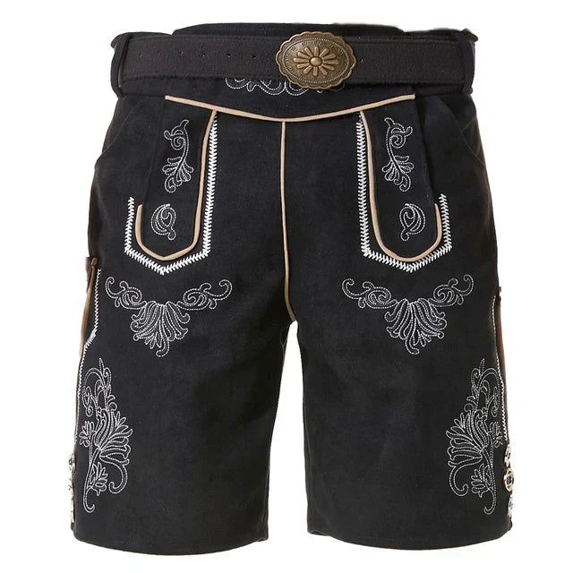 AlpenHernando – Authentieke Heren Lederhose van Echt Leer met Bretels