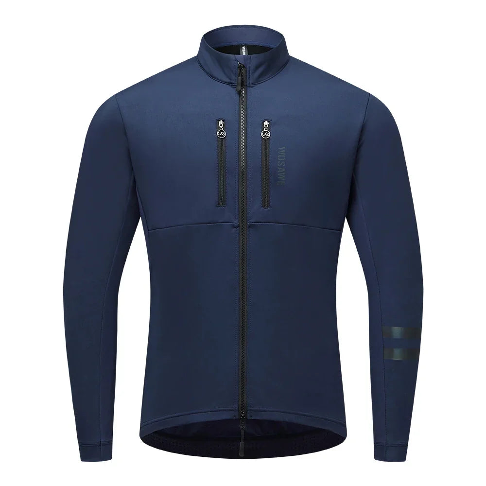 Winter Fietsjack Heren Winddicht | Thermisch & Reflecterend Met Zakken
