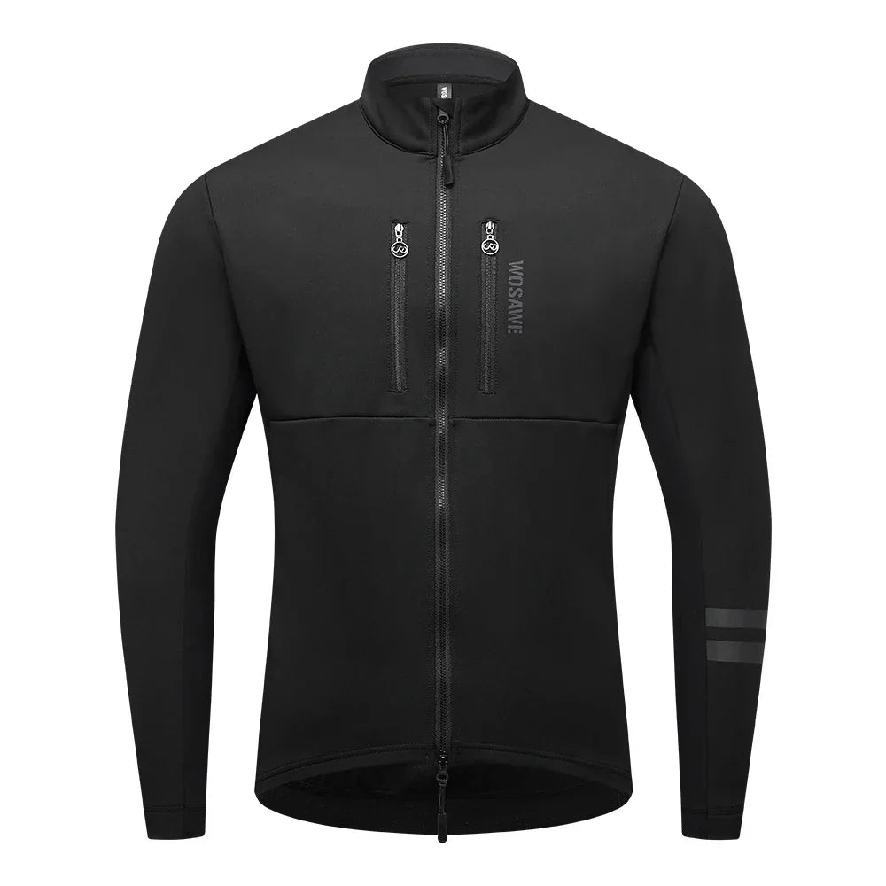 Winter Fietsjack Heren Winddicht | Thermisch & Reflecterend Met Zakken