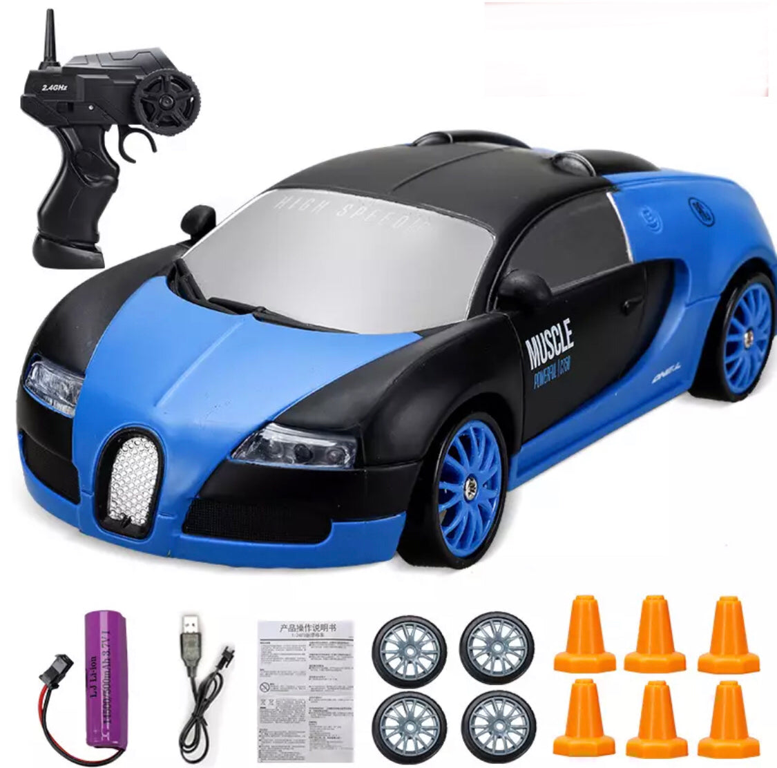 DriftX Racing Car – Elektrische RC Driftauto met Krachtige Motor en Precisiebesturing