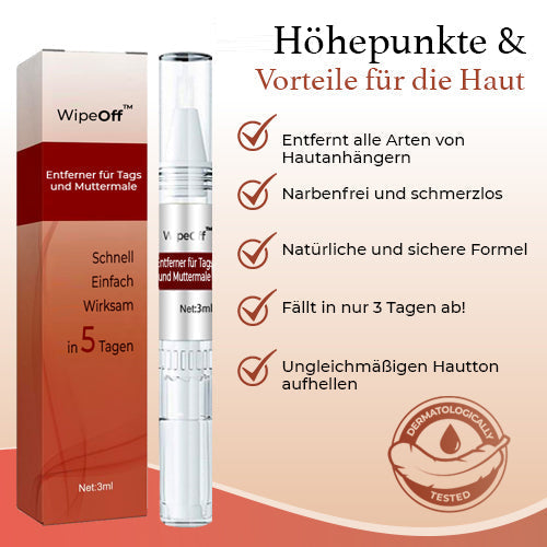 DermaPure Huidlabels Verwijderaar – Pijnloze & Veilige Oplossing voor Een Egale Huid