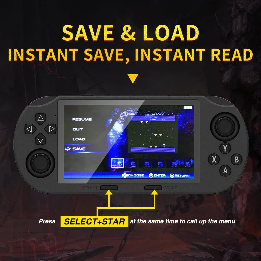 Handheld Retro Game Console – 64GB, 20.000+ Games & 2-Speler Ondersteuning