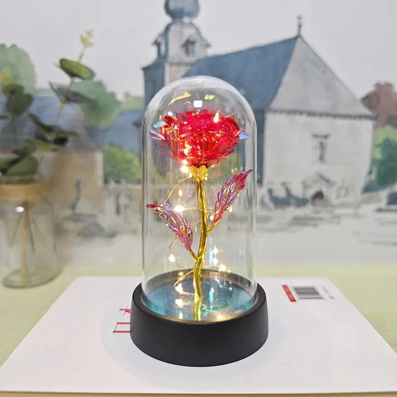 Lumirose LED Roos – Kunstmatige Rozenbloem met Verlichting, Romantisch Cadeau voor Valentijn, Bruiloft & Decoratie
