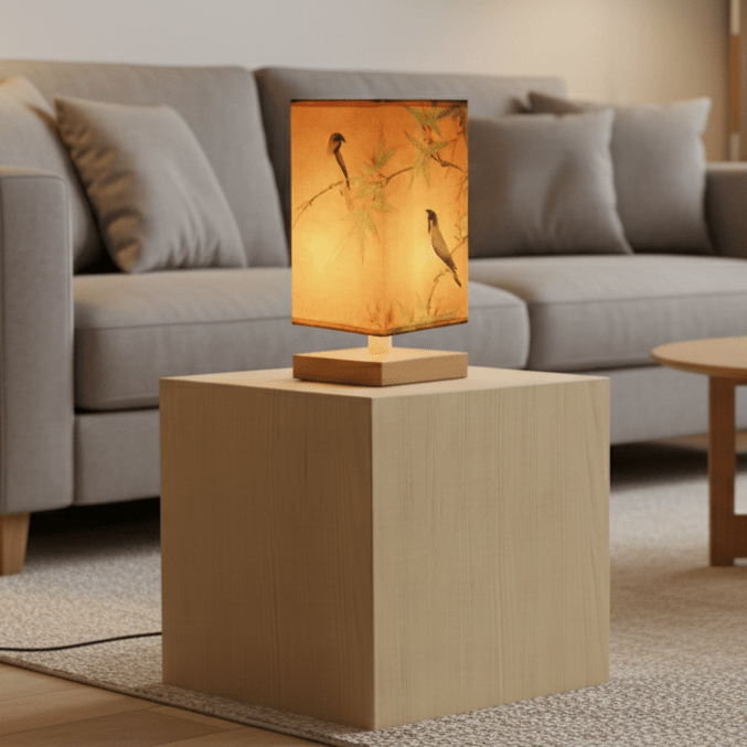 FABWOOD – Modern lamp made of wood and fabric Vestragear