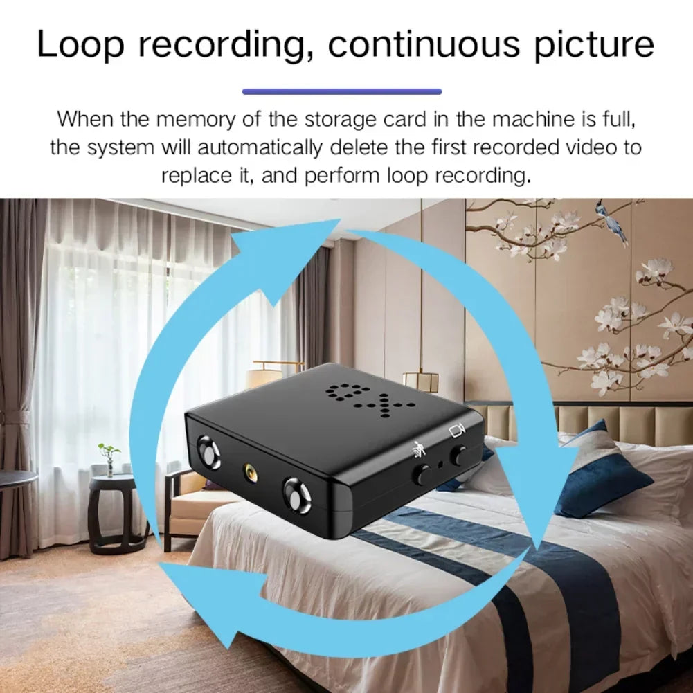 Micro HD camera – Compacte WiFi beveiligingscamera met nachtzicht & audio (Copy) VestraGear