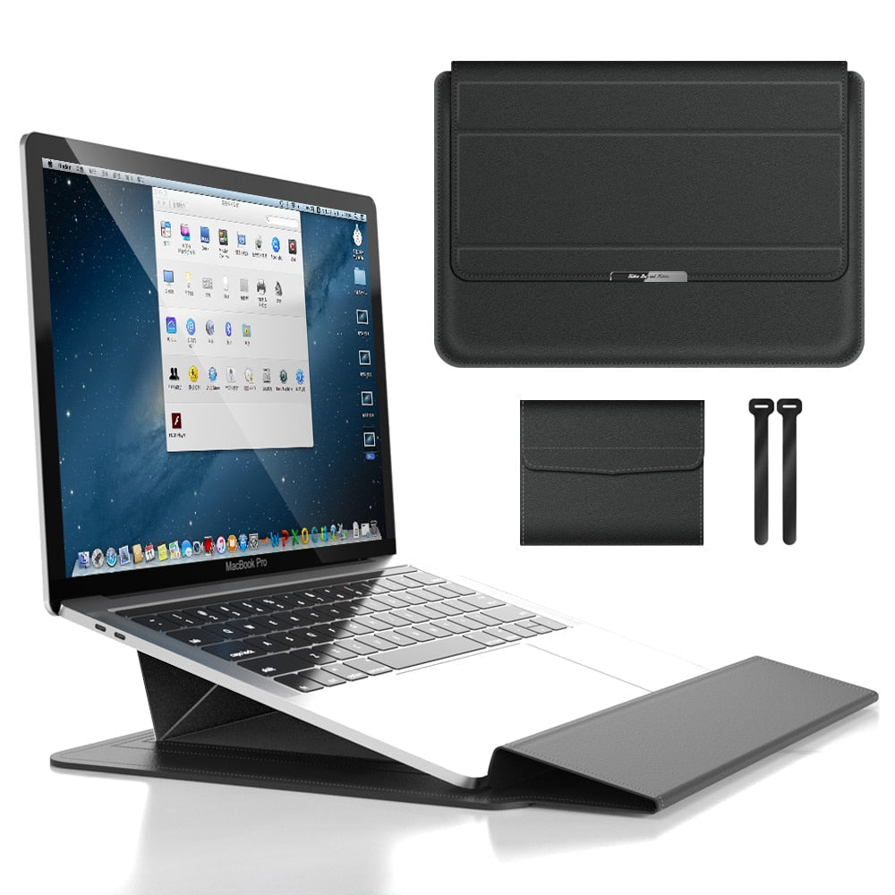 Opvouwbare Laptopstandaard & Sleeve – Ergonomisch Werkcomfort Vestragear