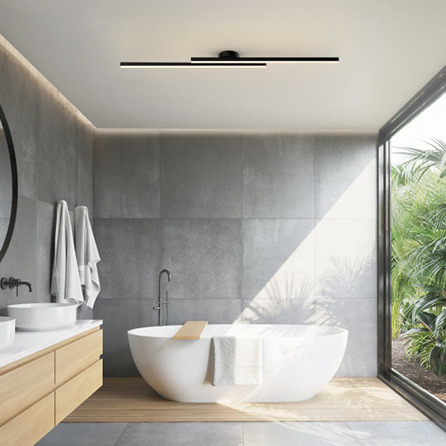 Norvion Plafondlamp – Langwerpige LED plafondlamp van aluminium met strak minimalistisch design