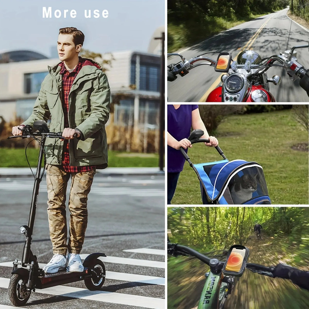 PhoneHec Fietstelefoonhouder – Waterdichte 360° Draaibare Smartphonehouder met Opbergvak