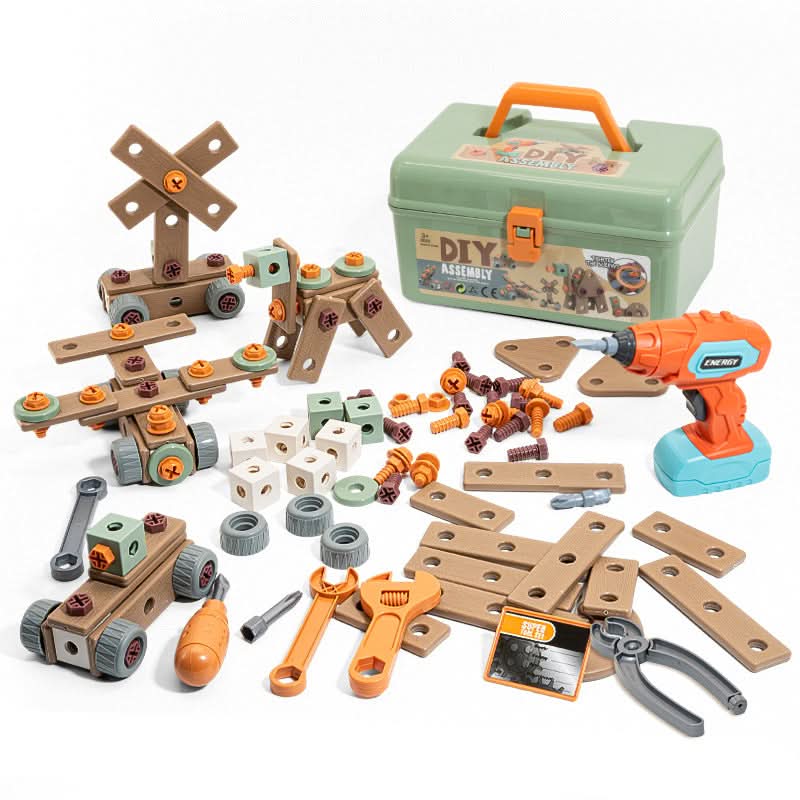 Bouwspeelgoed Set – Elektrische Schroevendraaier & Gereedschapskoffer