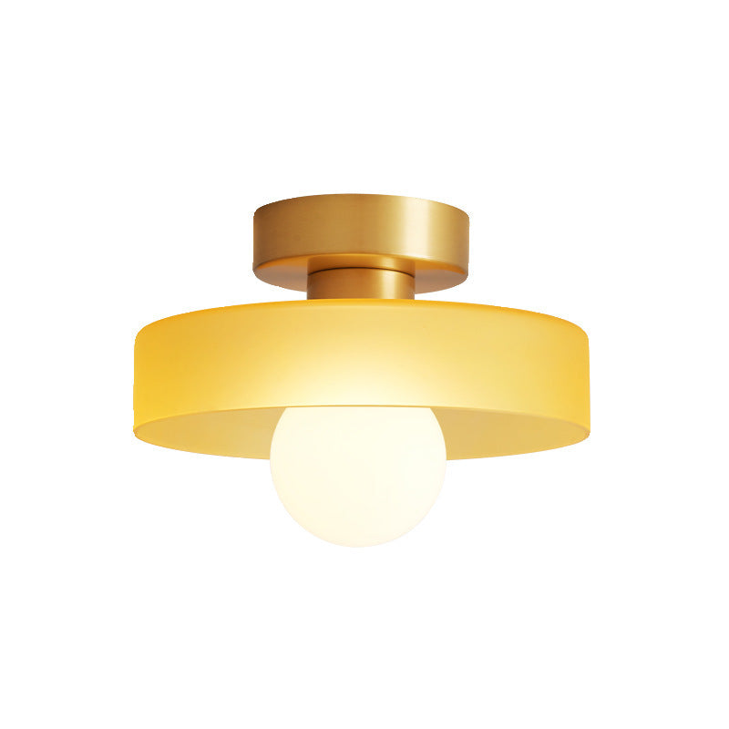 Maisoné Plafondlamp – Bauhaus Design met Glazen Kap & Luxe Messing Afwerking