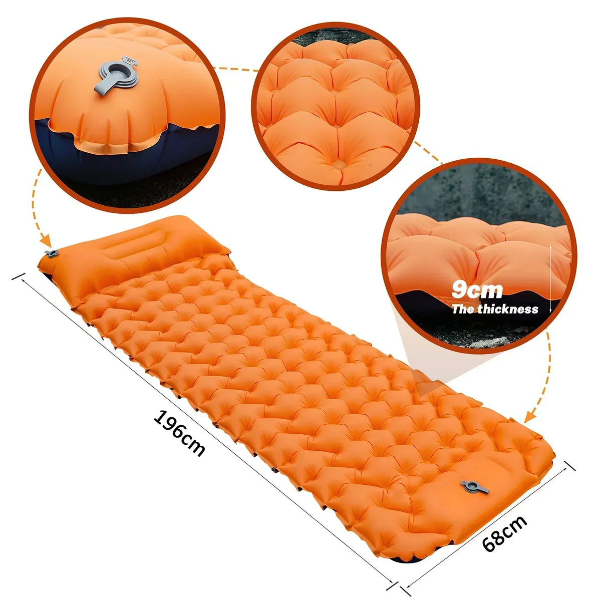 Nook Luchtbed – Comfortabel Camping Luchtbed met Ingebouwde Pomp en Waterbestendig Ontwerp