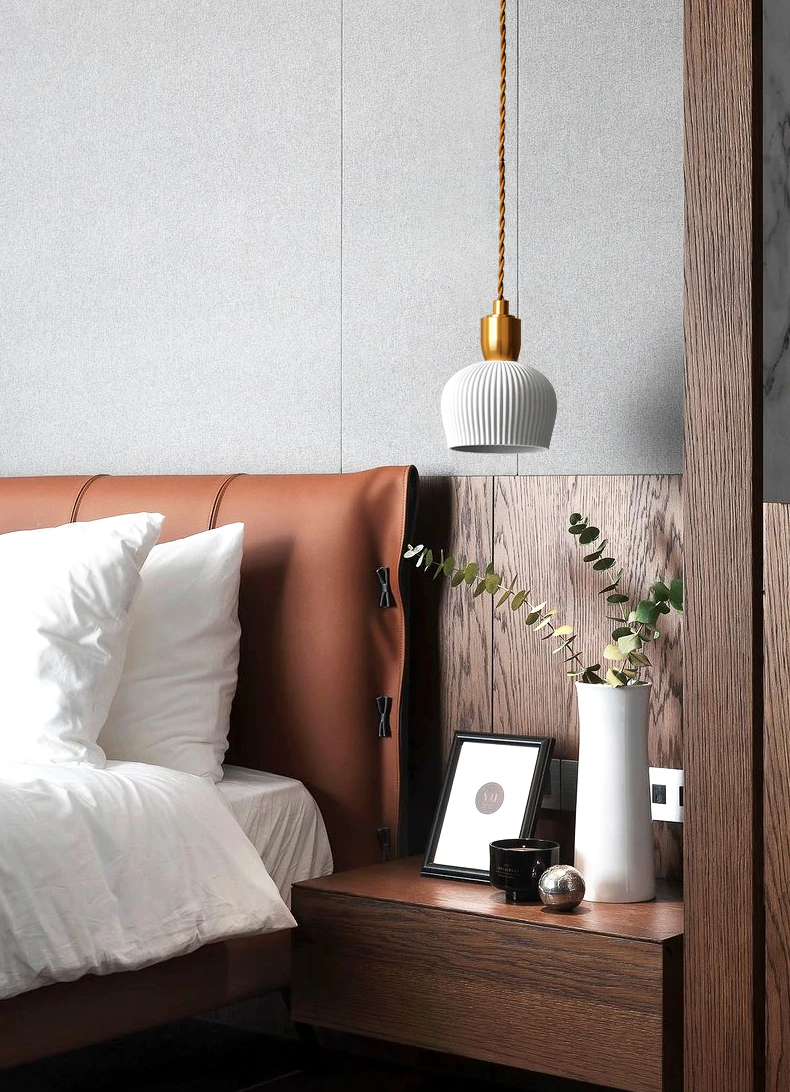 Lumivio Hanglamp – Geplooid Keramiek & Messing, Modern Design in 3 Stijlen