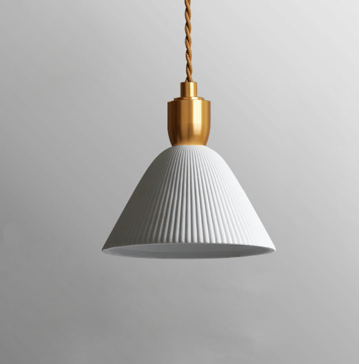 Lumivio Hanglamp – Geplooid Keramiek & Messing, Modern Design in 3 Stijlen
