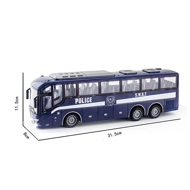 PlayDrive RC Bus – Stevige Constructie met Afstandsbediening & Levendige Kleuren