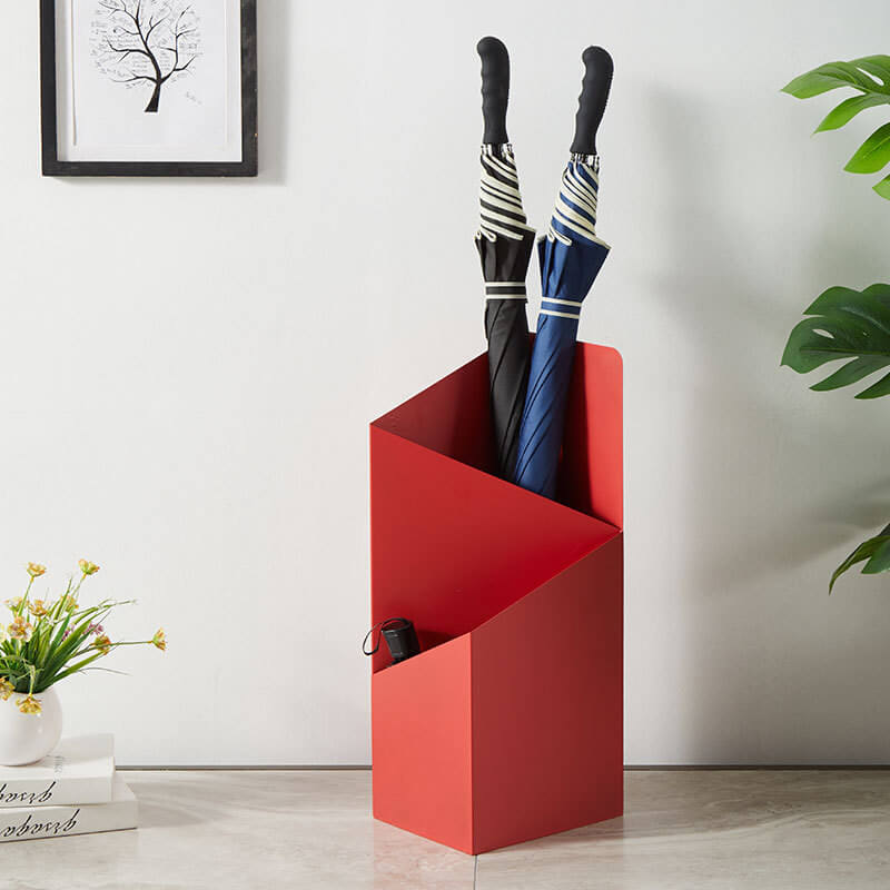 Nordvyn parapluhouder – metalen standaard met opvangschaal in Scandinavisch design