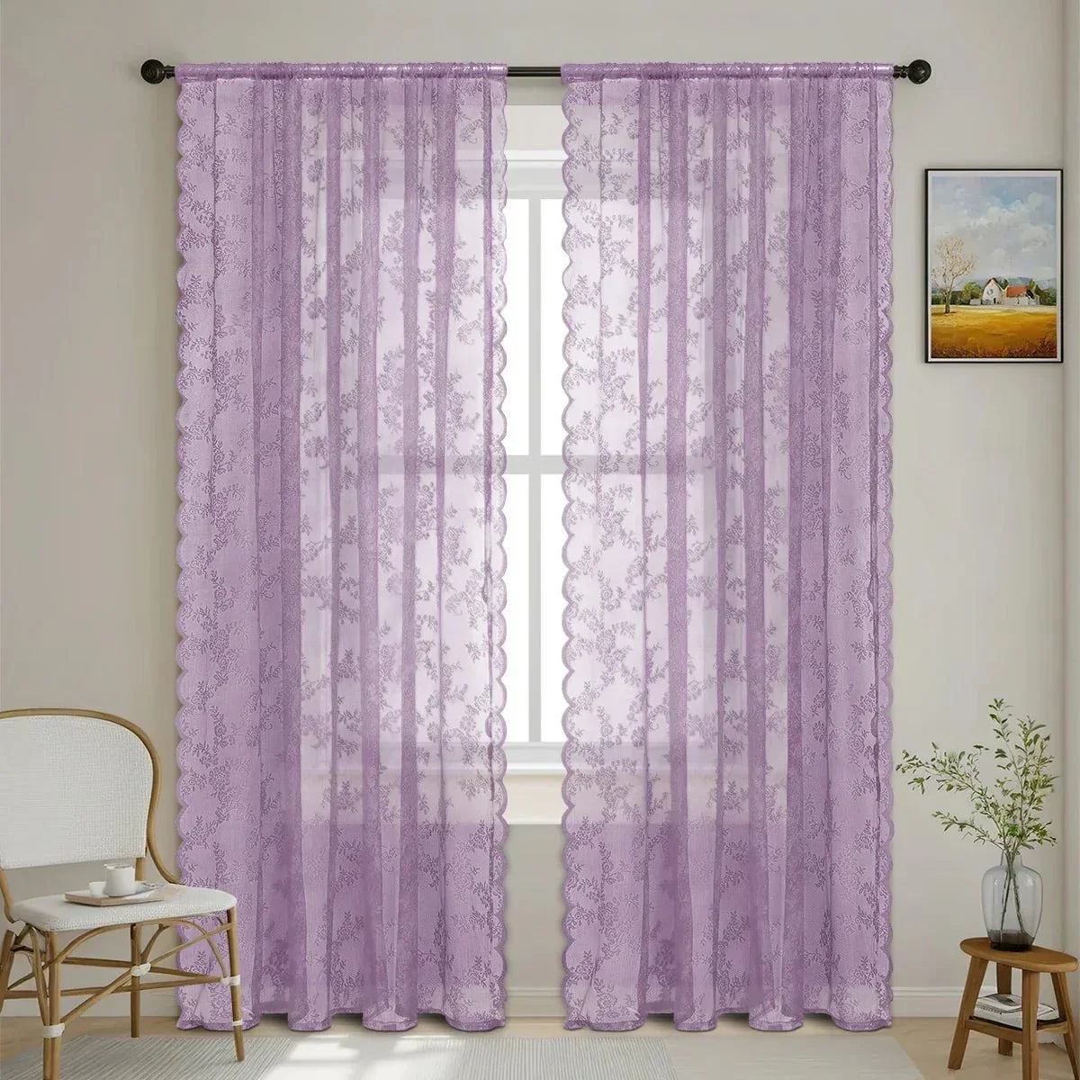 ROSALACE – Romantic Rose Lace Curtain Vestragear