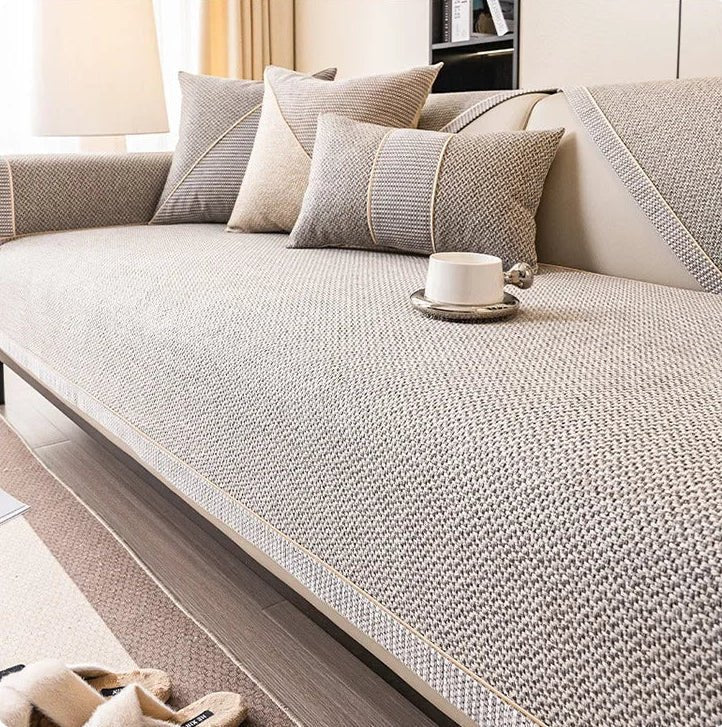 Bankhoes – Ademend katoen-linnen, antislip onderzijde & modulaire pasvorm