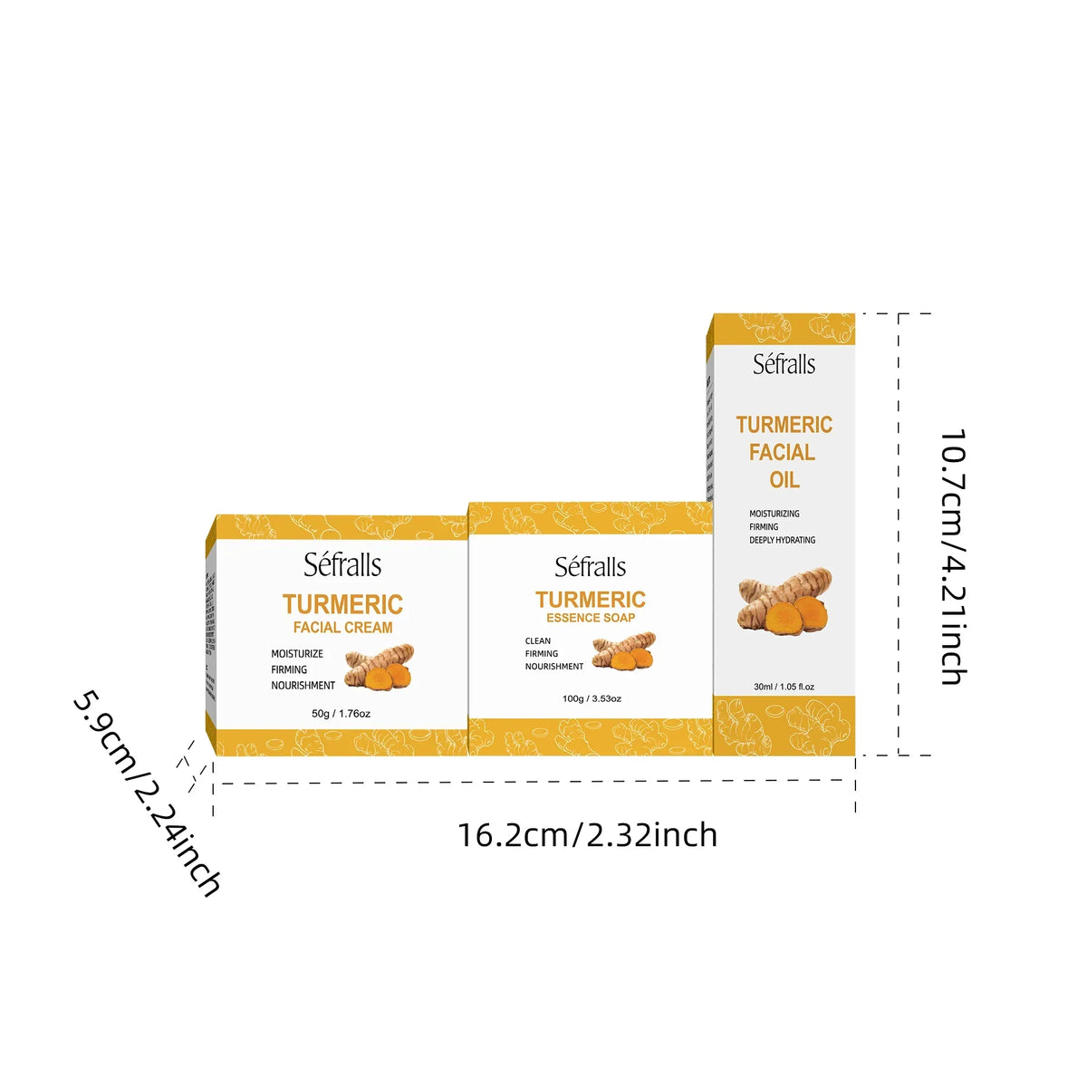 Nuvéra – Kurkuma Skincare Set 3-delig Hydraterend & Verstevigend