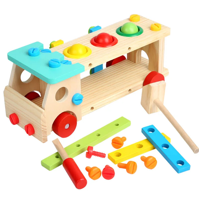 BuildBuddy Gereedschapskist – Montessori Houten Bouwspeelgoed Kinderen