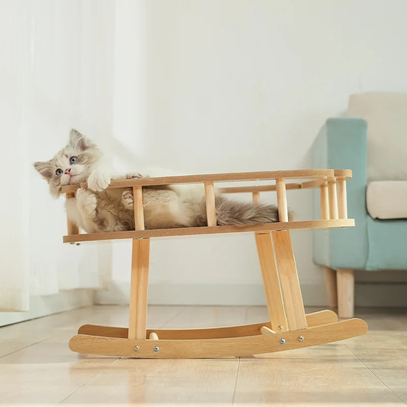 Furora – Houten Kattenhangmat Comfortabel & Duurzaam – Alle Seizoenen