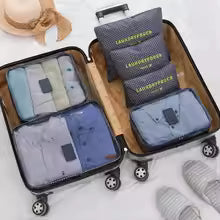 Reis Organizer Set – 6-Delige Opbergkubussen met Ademend Mesh & Ruimtebesparend Ontwerp Vestragear