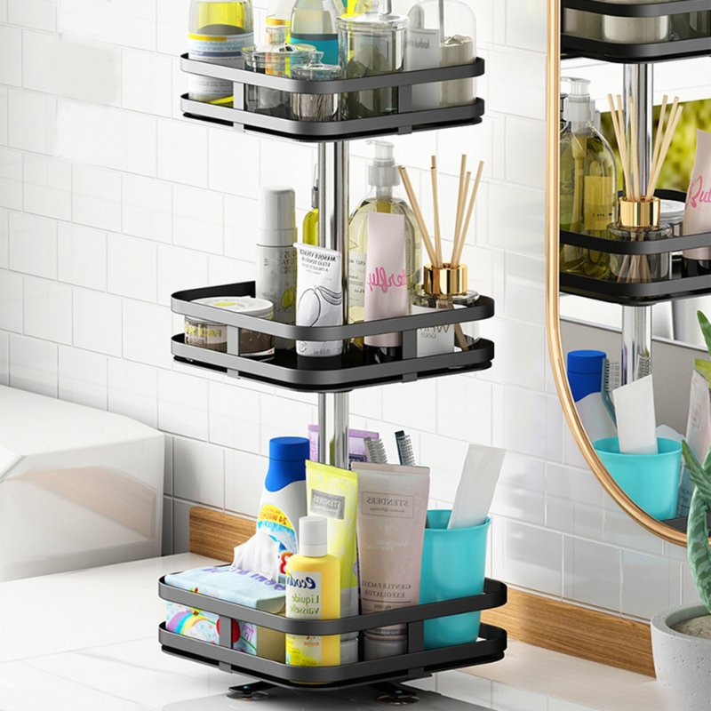 ErgoPlanner Kruidenrek – 360° Draaiend Metalen Organizer met Meerdere Lagen voor een Opgeruimde Keuken