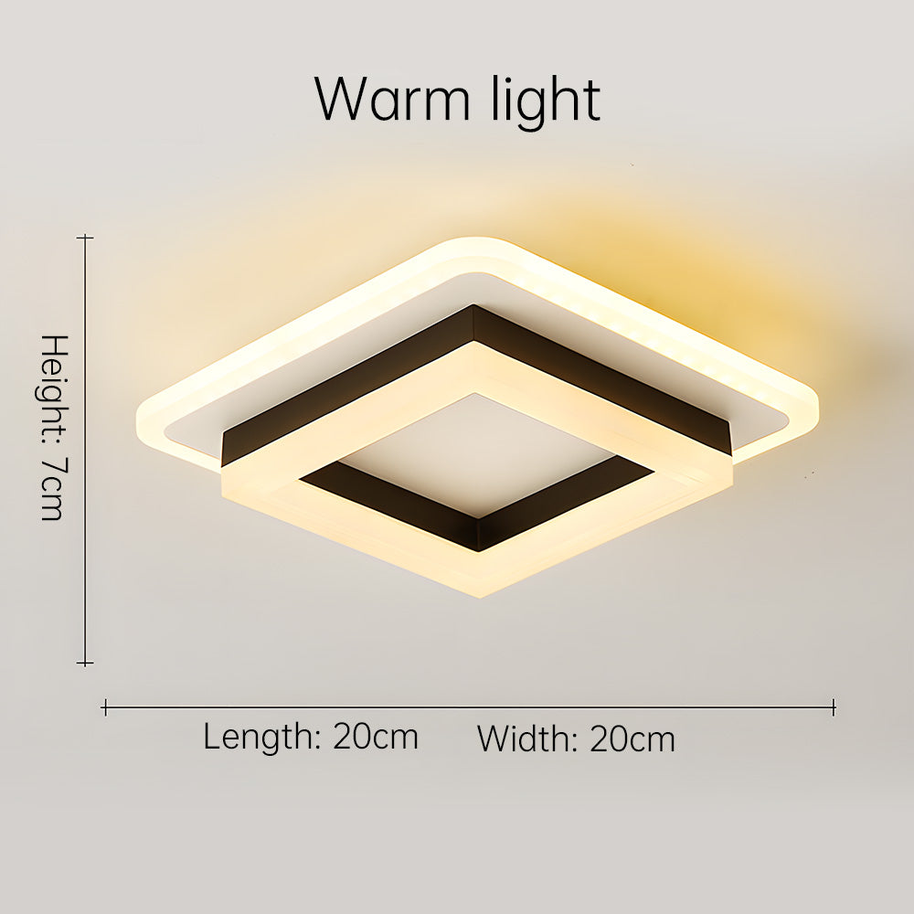 Vierkante LED plafondlamp – Dimbaar licht, modern design & energiezuinig