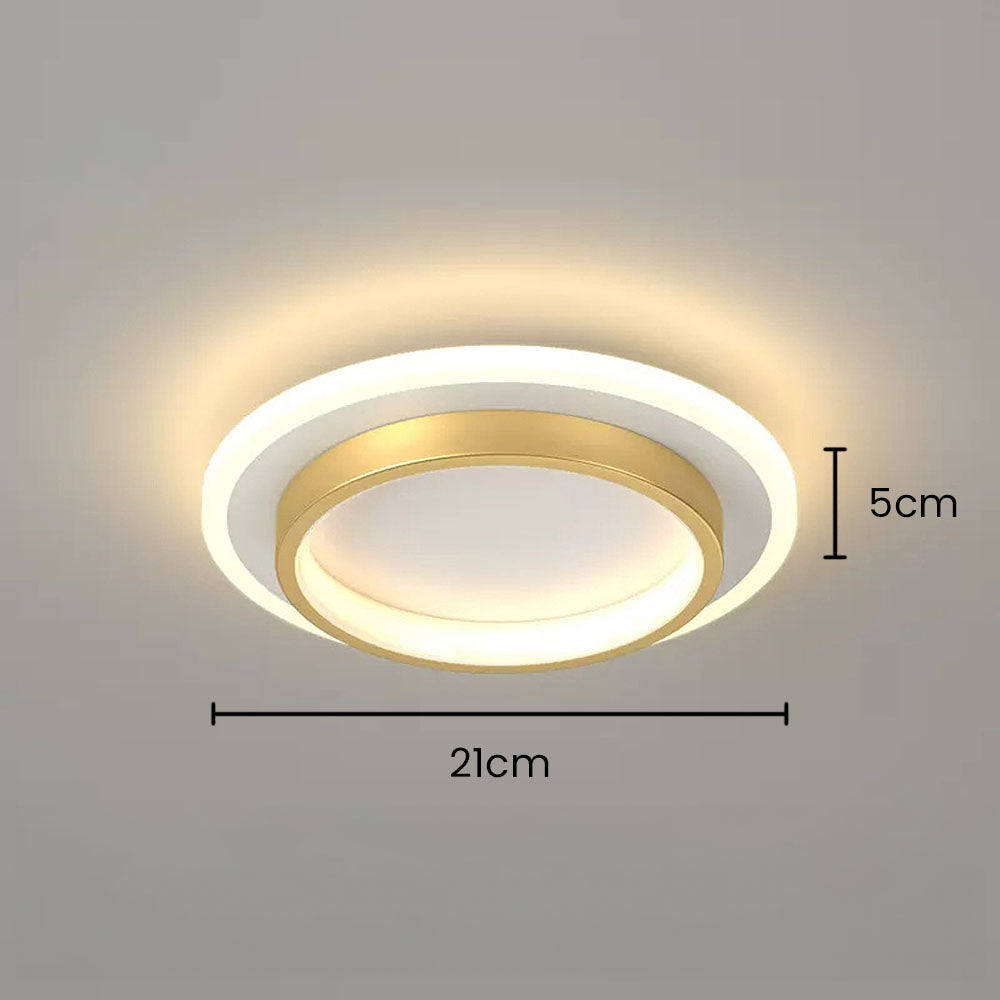 Eldaro Plafondlamp – Ronde LED plafondlamp van metaal en acryl met modern minimalistisch design