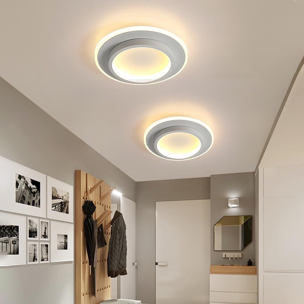 Eldaro Plafondlamp – Ronde LED plafondlamp van metaal en acryl met modern minimalistisch design