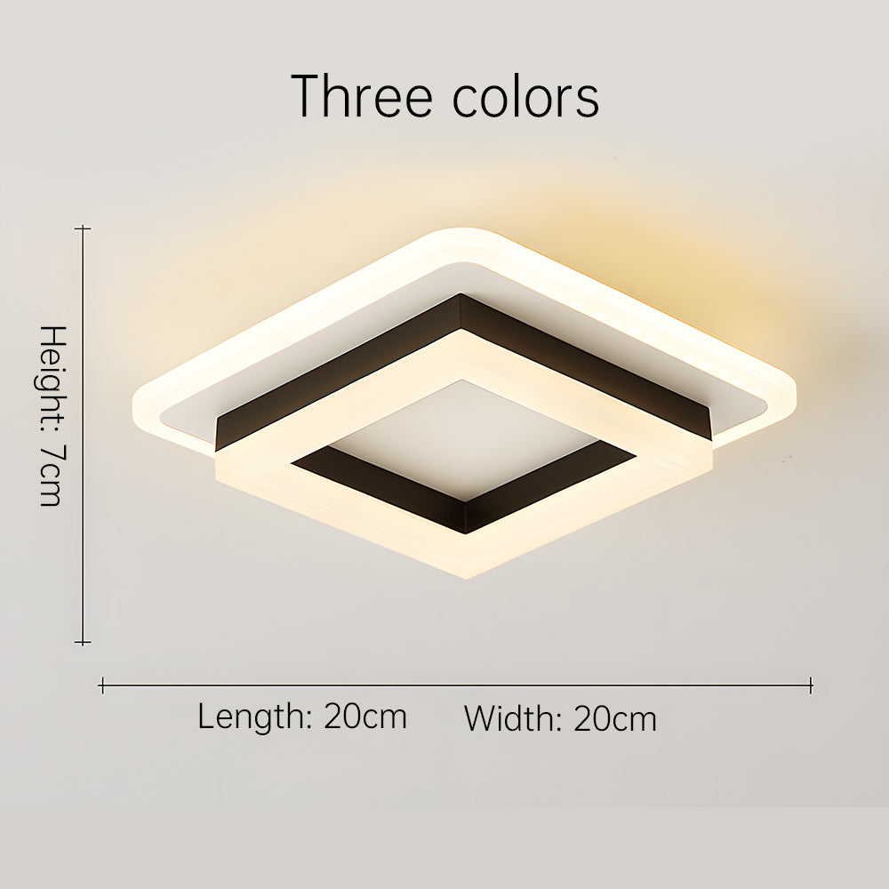 Vierkante LED plafondlamp – Dimbaar licht, modern design & energiezuinig