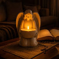 Angel Candle Holder – Curved Tabletop Figure with a Smooth Polished Finish Tevako