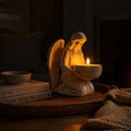 Angel Candle Holder – Curved Tabletop Figure with a Smooth Polished Finish Tevako