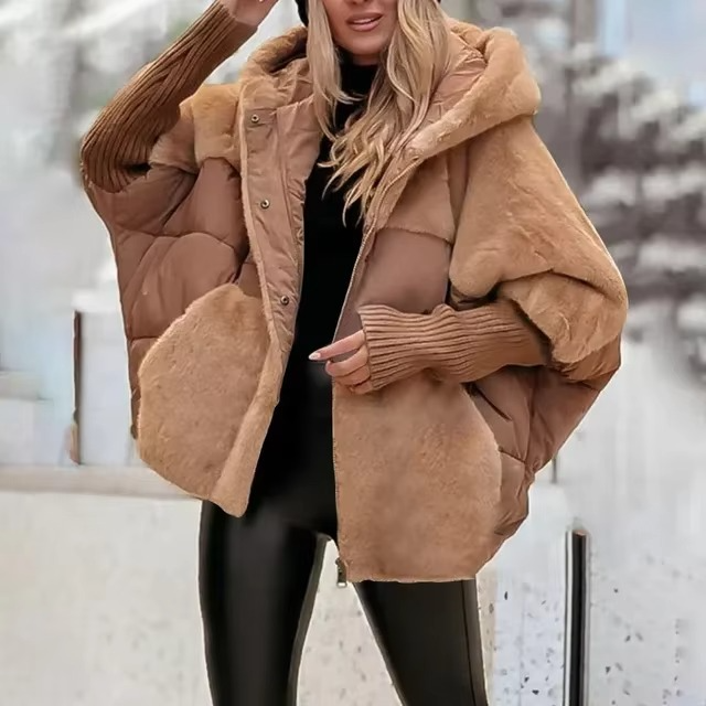 Aurelia Dames Winterjas – Warm, Comfortabel & Tijdloos Effen Ontwerp