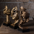 Abstracte Gouden Sculptuur 