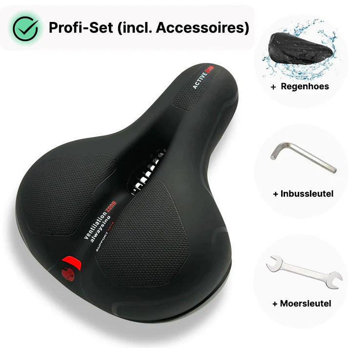 Velora Cloud Comfort Pro Fietszadel – Ergonomisch Gelzadel voor Pijnvrij Fietsen