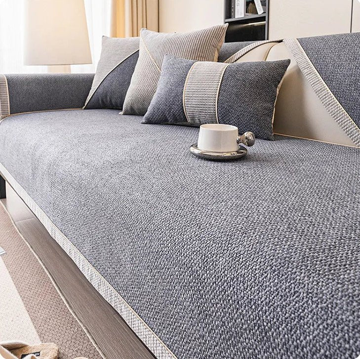 Bankhoes – Ademend katoen-linnen, antislip onderzijde & modulaire pasvorm