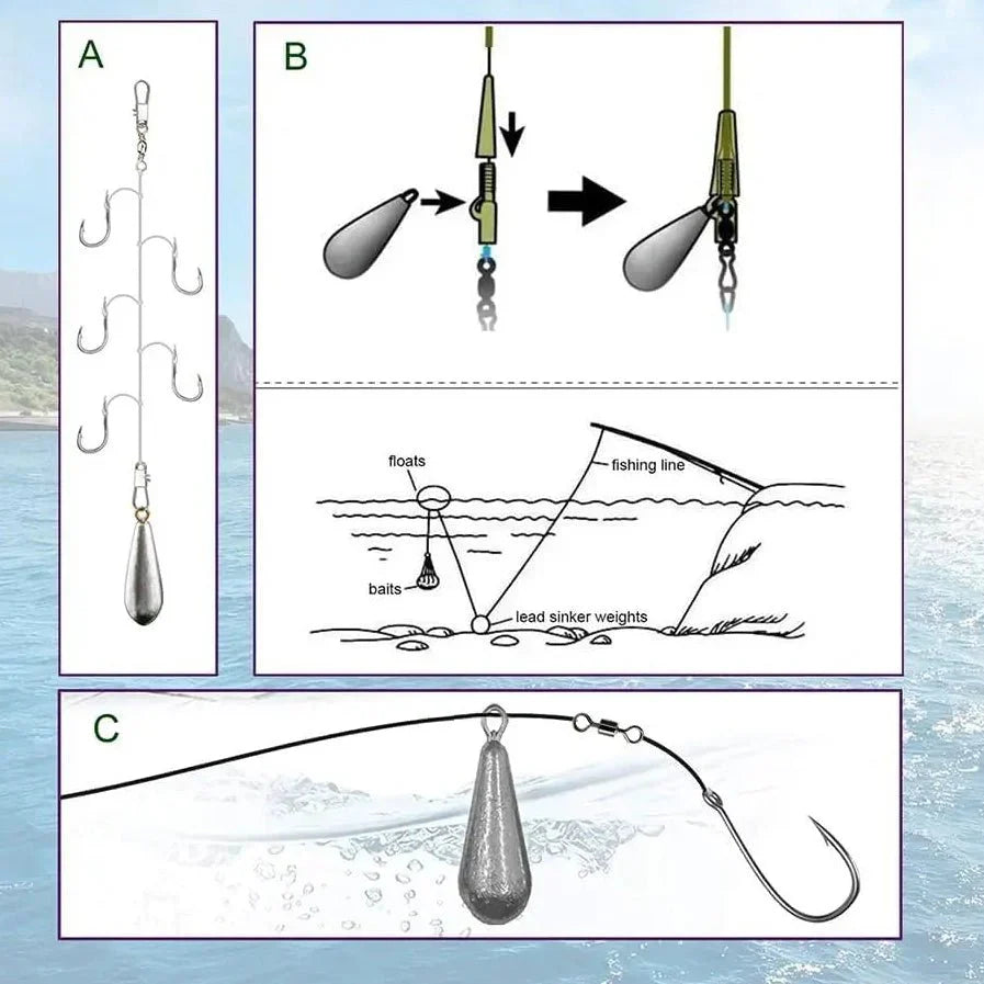 DROPSHOT – Drop Shot Fishing Sinkers Set for Freshwater & Saltwater Vestragear