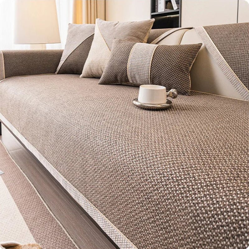 Bankhoes – Ademend katoen-linnen, antislip onderzijde & modulaire pasvorm
