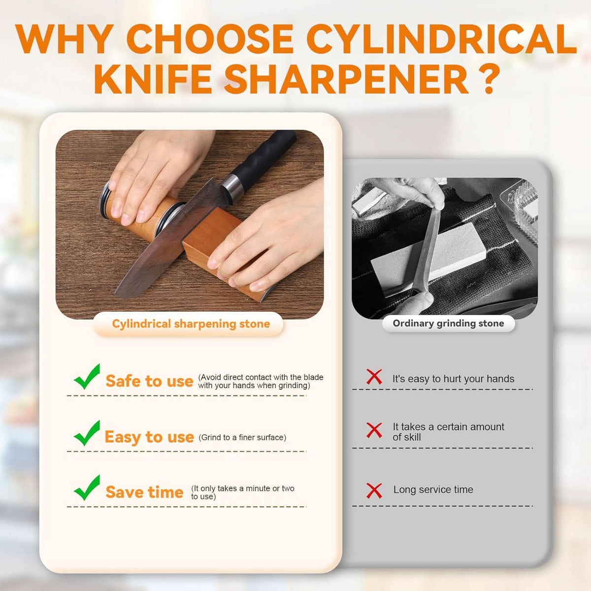 SharpEdge Pro | Professioneller Messerschärfer mit diamantbeschichteter Schleifwalze | Kompakt und Ergonomisch für Präzise Klingen 6