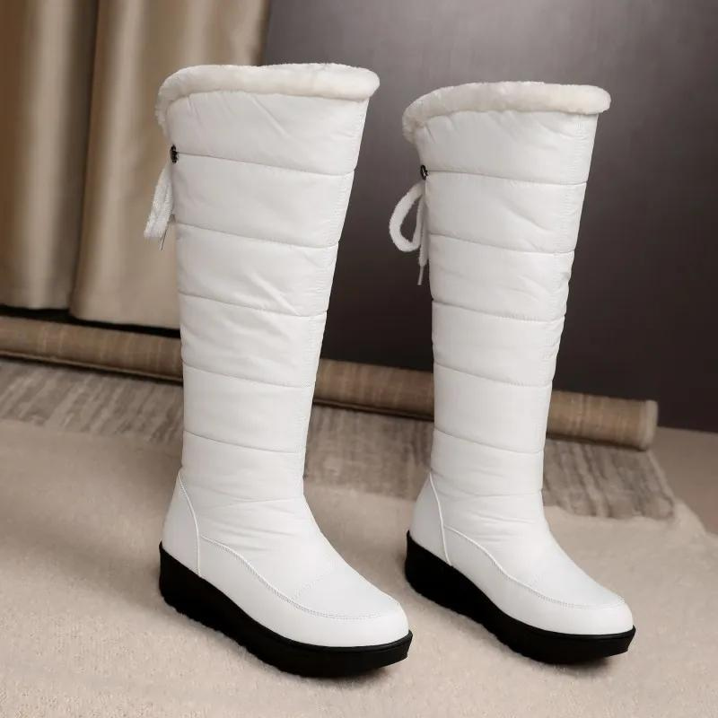Solvéra Kniehoge Winterlaarzen Dames – Warm, Stijlvol & Met Bontvoering