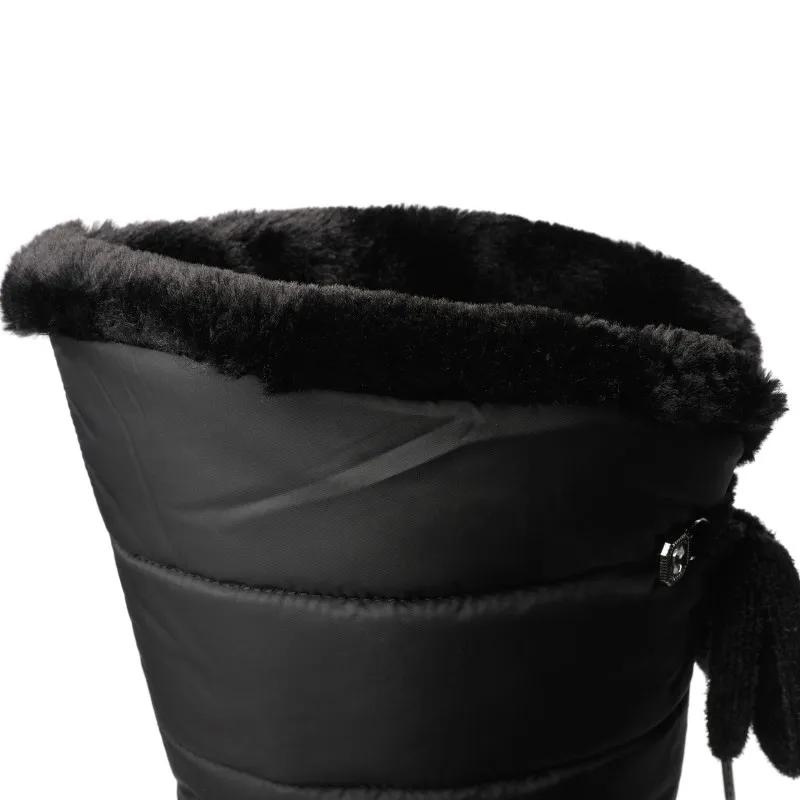 Solvéra Kniehoge Winterlaarzen Dames – Warm, Stijlvol & Met Bontvoering