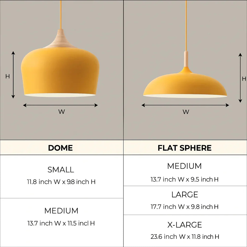 Coloria Pastel Hanglamp – Aluminium & Hout met Verstelbaar Snoer in Retro Design