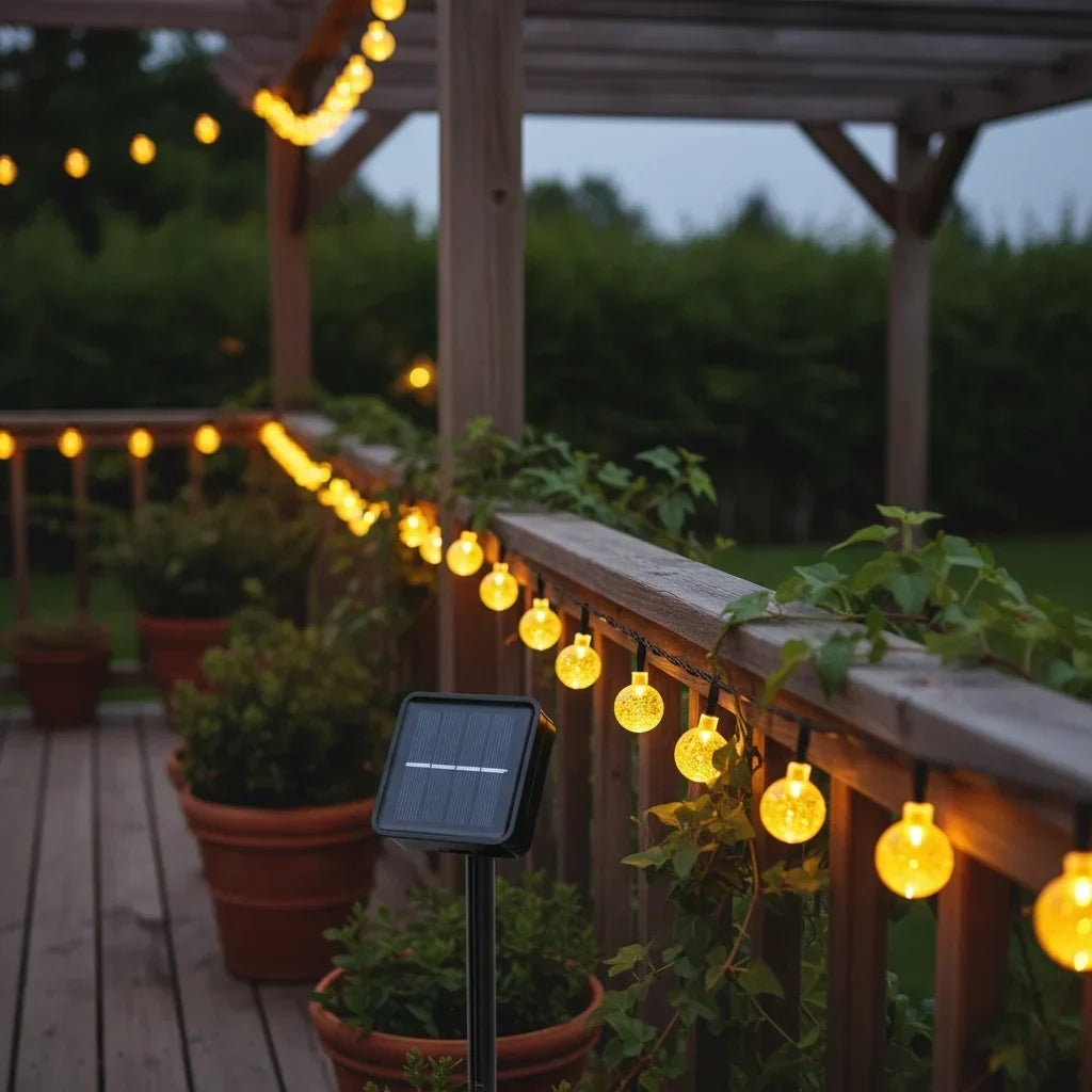 Solar-powered LED string lights - LumenOrbs 0