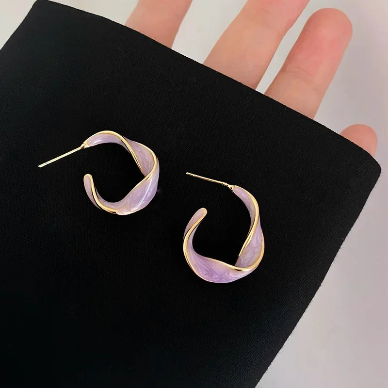 Stelvio Stud Oorbellen – Minimalistisch Roestvrij Staal in Champagne & Chroom